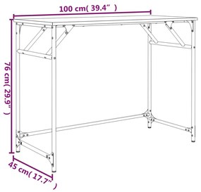 ΓΡΑΦΕΙΟ ΓΚΡΙ SONOMA100X45X76ΕΚ ΕΠ. ΞΥΛΟ/ΑΤΣΑΛΙ ΗΛ. ΒΑΦΗ ΠΟΥΔΡΑΣ 842269