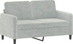 vidaXL Σετ Σαλονιού 2 Τεμαχίων Αν. Γκρι Βελούδινο