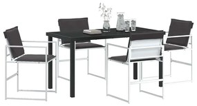 vidaXL Σέτ φαγητού για κήπο 5 pcs Λευκό 140 x 70 x 73 cm