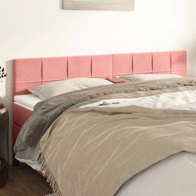 vidaXL Κεφαλάρια Ροζ Βελούδινα 200x5x78/88 εκ.