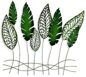 Διακοσμητικό Τοίχου Kosmer 930DYU1187 75x80cm Dark Green Wallity Metal