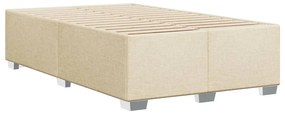 Κρεβάτι Boxspring με Στρώμα Κρεμ 120x190 εκ. Υφασμάτινο - Κρεμ