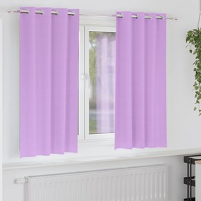 vidaXL Κουρτίνες με κουρτίνες 2 pcs Μοβ 175 x 140 εκ. Πολυεστέρας