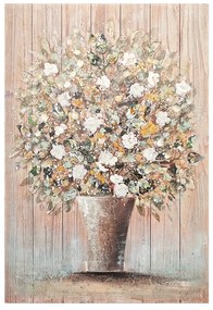 Πίνακας σε καμβά Flowerpot Inart 70x3x100εκ