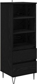 vidaXL Highboard Μαύρη Οξυά 40 x 36 x 110 εκ. Επεξεργασμένο ξύλο
