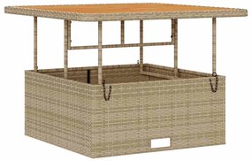 vidaXL Σέτ φαγητού για κήπο Μπεζ συνθετικό ρατάν