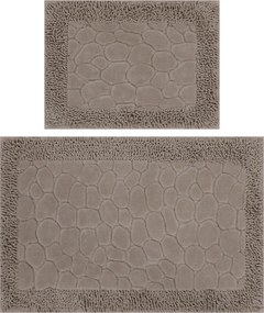 Bathmat Set (2 Pieces) Stone - Beige Multicolor