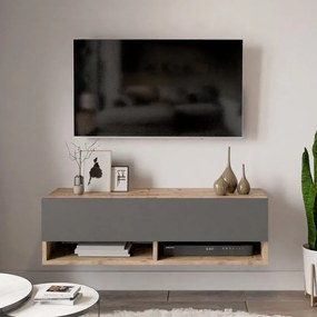 Έπιπλο τηλεόρασης Roscoe ανθρακί-oak 100x31x29εκ