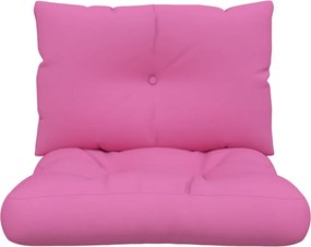 vidaXL Μαξιλάρια Παλέτας 2 τεμ. Ροζ από Ύφασμα Oxford