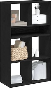 vidaXL Βιβλιοθήκη Μαύρη 66x31x112 εκ. από Επεξεργασμένο Ξύλο