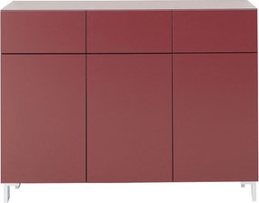 Lh-homefurniture Μπουφές Κ2 Μπορντό 119x95x41cm A_21116_K21B3D3S-Red