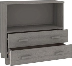 vidaXL Ντουλάπι HAMAR Αν. Γκρι 85 x 35 x 80 εκ. από Μασίφ Ξύλο Πεύκου