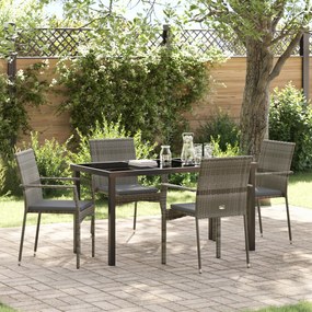 vidaXL Σετ Καρεκλών Κήπου των 4 5 pcs Γκρι 140 x 70 x 73 cm