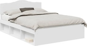 vidaXL Σκελετός Κρεβατιού Λευκό 140 x 190 cm Στερεά ξυλεία πεύκου