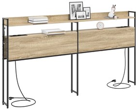 vidaXL Κεφαλάρι με ράφι Sonoma Δρυς 180 cm Επεξεργασμένο ξύλο