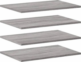 vidaXL Ράφια Τοίχου 4 τεμ. Γκρι Sonoma 60x40x1,5 εκ. Επεξεργ. Ξύλο