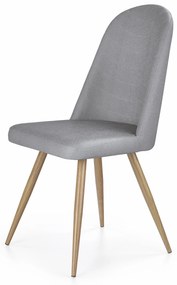 K214 chair, color: grey / honey oak DIOMMI V-CH-K/214-KR-POPIEL-D.MIODOWY