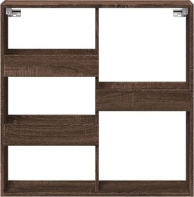 vidaXL Ντουλάπι Τοίχου Καφέ Δρυς 80x15x80 εκ. Επεξεργασμένο Ξύλο