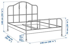 SAGSTUA σκελετός κρεβατιού, 140X200 cm 892.688.92
