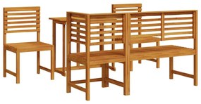 vidaXL Σετ Μπιστρό Κήπου 5 pcs Καφέ Μασίφ ξύλο ακακίας