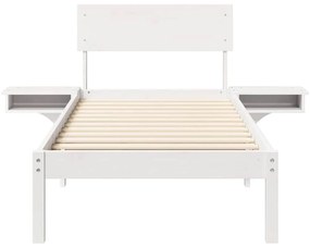 VidaXL Σκελετός Κρεβατιού Λευκό 75 x 190 cm Στερεά ξυλεία πεύκου