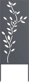 vidaXL Οθόνη Ιδιωτικότητας Κήπου Floral Ανθρακί 50 x 140 εκ