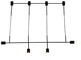 Φωτιστικό Οροφής  HL-3526-4 MEGAN BLACK PENDANT - 51W - 100W - 77-3819