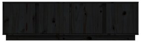 vidaXL Έπιπλο Τηλεόρασης Μαύρο 140 x 40 x 40 εκ. από Μασίφ Ξύλο Πεύκου