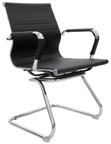 Καρέκλα γραφείου επισκέπτη Valter pakoworld μαύρο pu 55.5x52x95.5εκ