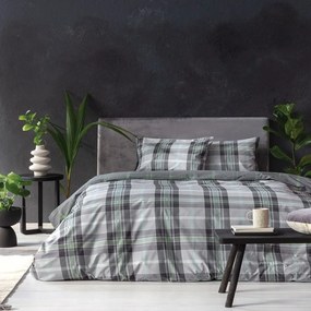 Σεντόνια Canny (Σετ 3τμχ) Green-Grey Nima Μονό 170x260cm Viscose-Βαμβάκι