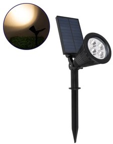 Προβολάκι Σποτ Κήπου Μαύρο Πλαστικό Καρφωτό Θερμό Λευκό 85709 Globostar-85709-Μαύρο 85709