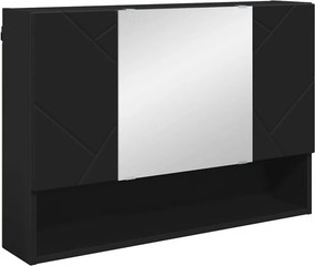 vidaXL Σετ Επίπλων Μπάνιου 2 τμχ. Μαύρο 76,5 x 35 x 64 εκ