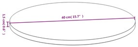 VidaXL Επιφάνεια Τραπεζιού Ø40x1,5 από Μπαμπού