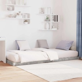 vidaXL Κρεβάτι δαπέδου Σκυρόδεμα Γκρι 75 x 190 cm Επεξεργασμένο ξύλο