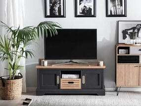 Τραπέζι Tv Berwyn 476, Ανοιχτό χρώμα ξύλου, Σκούρο γκρι, 120x50x40cm, 34 kg | Epipla1.gr