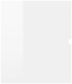 Ντουλάπι Νιπτήρα Γυαλιστερό Λευκό 100x38,5x45εκ. από Επεξ. Ξύλο - Λευκό