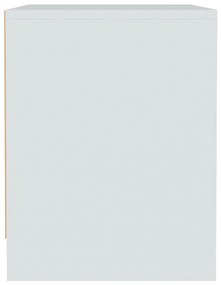 vidaXL Κομοδίνο Λευκό 45 x 34 x 44,5 εκ. από Μοριοσανίδα