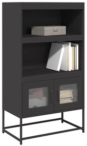 vidaXL Highboard Μαύρο 68x39x123 cm Χάλυβας