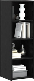 vidaXL Highboard Μαύρη Δρυς 40 x 41 x 124 εκ Επεξεργασμένο Ξύλο