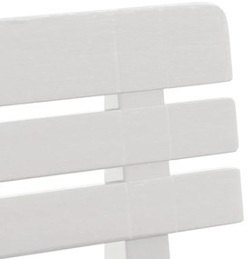 vidaXL Παγκάκι Κήπου Λευκό 110 x 52 x 71 εκ. από Πολυπροπυλένιο