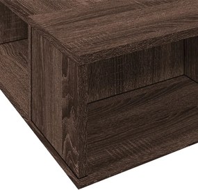 vidaXL Πλαίσιο Κρεβατιού Καφέ Δρυς 90x200 εκ. Επεξεργασμένο Ξύλο