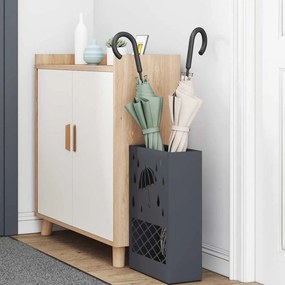 vidaXL Βάση ομπρέλας βροχής Ανθρακί 28 x 12 x 41 εκ Ατσάλι