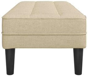 vidaXL παγκάκι Κρεμ 113 x 57 x 39 εκ. ύφασμα