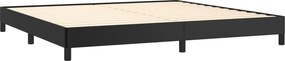 vidaXL Κρεβάτι Boxspring με Στρώμα Μαύρο 200x200 εκ. Συνθετικό Δέρμα