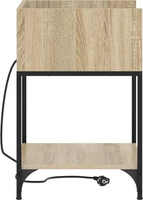 vidaXL Κομοδίνο Δρύς Sonoma 40 x 40 x 61 εκ Επεξεργασμένο Ξύλο