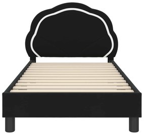 vidaXL Κρεβάτι Παιδικής Κρεβατοκάμαρας με Κεφαλάκι Μαύρο 80 x 160 cm