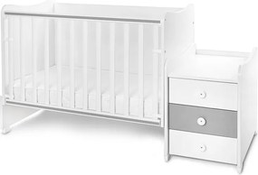 BED MAXI PLUS NEW 70/160 WHITE/STONE GREY