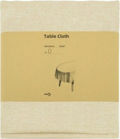vidaXL Ύφασμα Τραπέζης Λευκό κρεμ 160 x 220 cm Ωοειδής