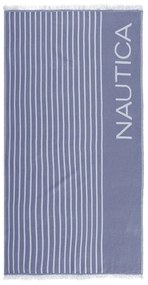 Πετσέτα Θαλάσσης - Παρεό Nau Stripe Denim Nef-Nef Beach 90x170cm 100% Βαμβάκι