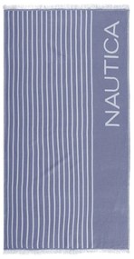 Πετσέτα Θαλάσσης - Παρεό Nau Stripe Denim Nef-Nef Θαλάσσης 90x170cm 100% Cotton